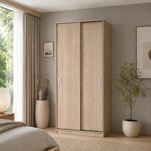 Lemari Pakaian Kayu Minimalis Modern | New Wanaka Wardrobe – Kirana Furniture